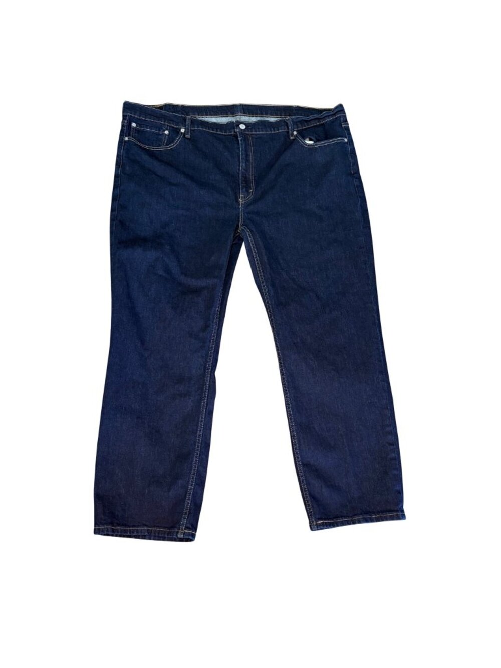 Levis 514 Relaxed Straight Fit Mens Plus Size 50x32 Dark Wash Denim Jeans